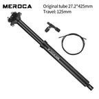 MEROCA Bike Dropper Seat Post 30.9/31.6x425mm Internal Routing Cable Remote Wire Control Lift Seat Tube Mtb Seatpost