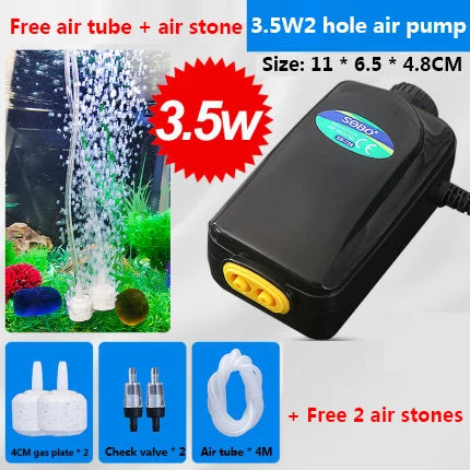 Quiet 220v 8W 12W Air Pump Adjustable Super Silent 4 Outlet Aquarium Fish Tank Oxygen Air Aerator Koi Fish Air Aerator air pump