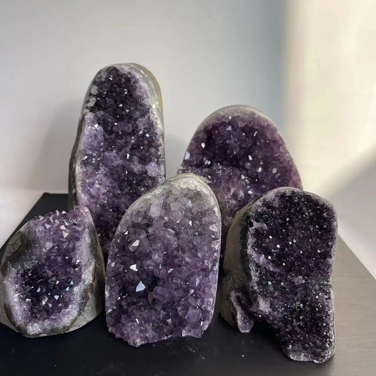 1PC Natural Amethyst Crystal Cluster Quartz Raw Crystals Healing Stone Ore Mineral Home Decor Purple Cornucopia Feng Shui Stone