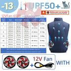G-MACHT Summer Cool Vest Wearable Cooling Fan Vest Air-conditioned Clothes Usb Cooling For Outdoor Work Fishing Short Sleeve