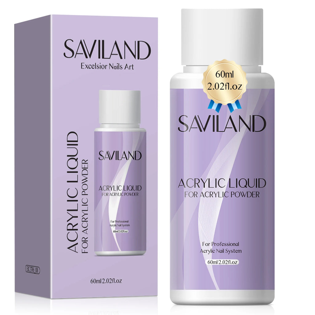 Saviland Monomer Acrylic Nail Liquid 60-500ml Large Capacity Professional Acrylic Nail Liquid For DIY Crystal Liquid Nail Art