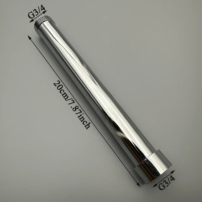 20/30/40/50cm Shower Extension Pipe G3/4 Round Bathroom Shower arm Stainless Steel Round Shower Extension Pipe Extension Pipe