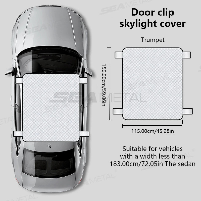 SEAMETAL Car Sunroof Shade Cover Sunscreen Waterproof Ice Snow Protection Sun Protection Car Roof Cover For Sedans SUVs Goods