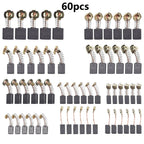 60Pcs Electric Motor Carbon Brushes Electric Hammer Drill Replacement Graphite Brush    For Angle Grinders Power Tool 10 Sizes