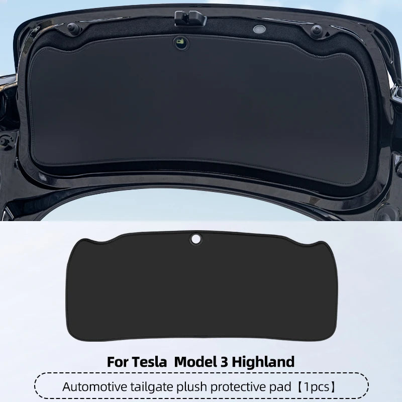 For Tesla Model Y Juniper Model 3 Highland Trunk Tailgate Protection Pad Rear Trunk Door Leather Anti Fouling Protection Pad