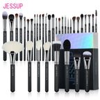 Jessup Makeup Brushes Set Professional 35pcs Premium Synthetic Labeled Make up Brush for Foundation Eyeshadow Concealer Contour