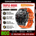 2026 New Military Grade Smart Watch Men 800mAh 5ATM Waterproof Bluetooth Call 1.8'' HD AMOLED GPS Sports Watches For Android iOS