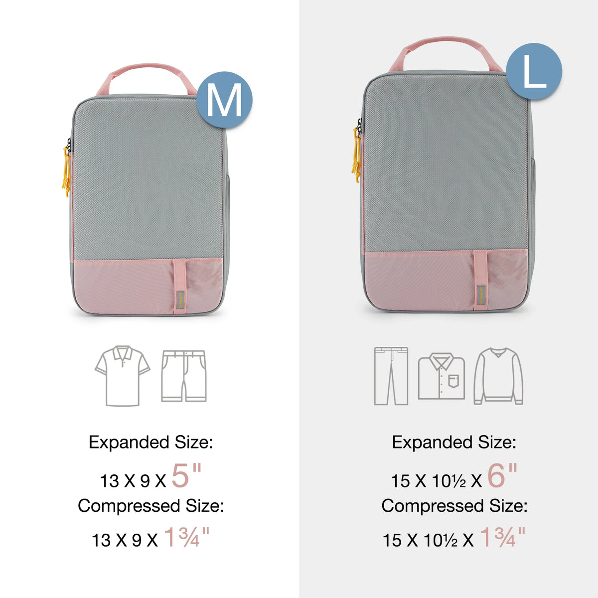 BAGSMART Packing Cubes Compression Storage Bag Travel Lightweight Suitcase Organizer Accessories  Luggage Organizer Travel Bag