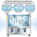 Ultrasonic Cleaner 40KHZ High Frequency Vibration Ultrasonic Washing Bath for Jewelry Watches Denture Glasses Ultrasonic Cleaner