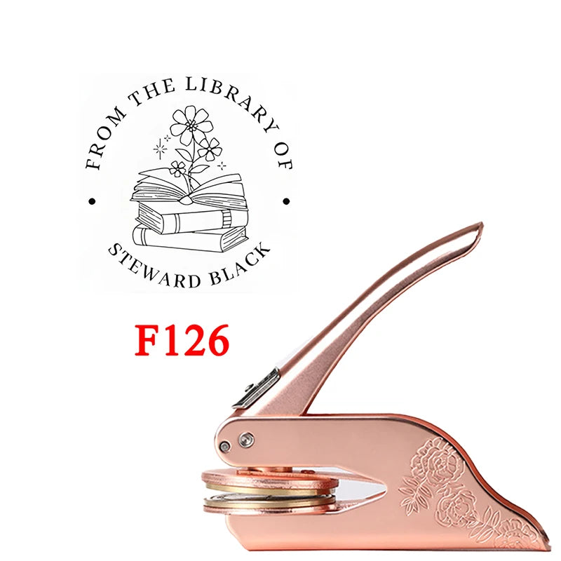 Custom Embosser Stamp LOGO DIY Personalized Book Embosser Seals for Letter Head Wedding Envelope Graduation Christmas Decora