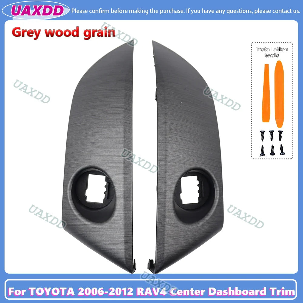 Center Dashboard Panel for Toyota Rav4 Air Vent Radio Window Trim Prada Panel 2006 - 2012 Grey wood grain plastic accessories CD