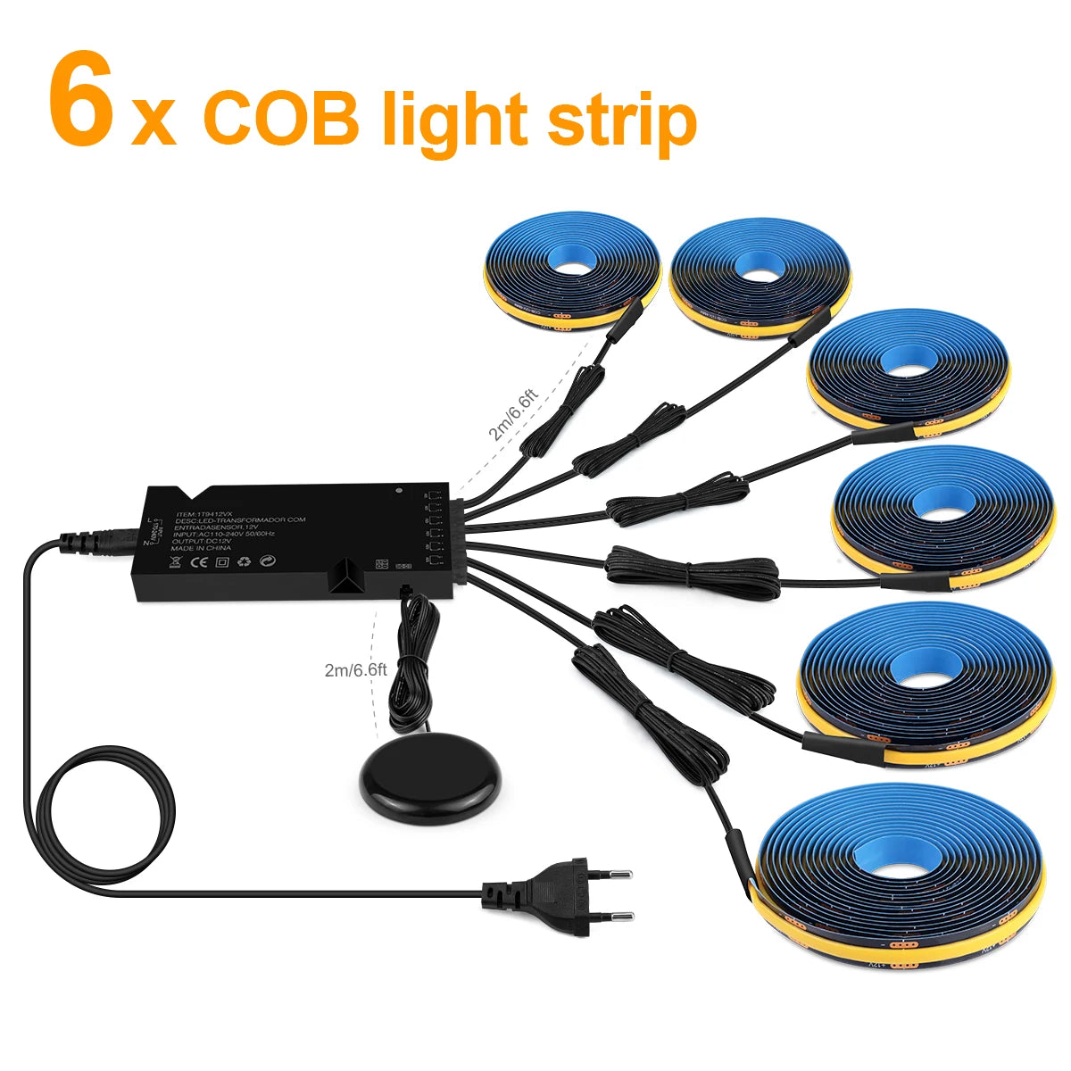 Blackboard COB Storage Cabinet Ceiling Panel Wall LED Strip Kitchen Light Wardrobe LED Tape Penetrable Wood Dimmable Touch Lamp