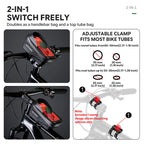 PLATANIX EVA Hard Shell Bike Top Tube Bag Quick Release Waterproof Frame Bag with Touch Screen Phone Case for MTB Road Bicycle