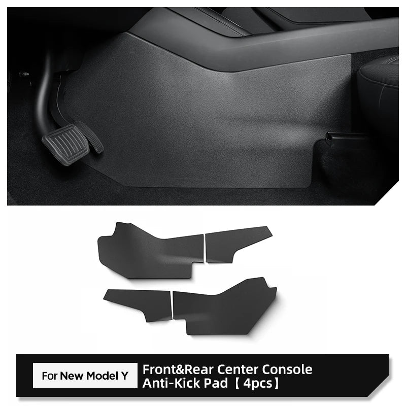LUCKEASY for Tesla Model Y Launch 2025 2026 Juniper Anti-dirt Protective Pad Central Control Side Anti Kick Pad TPE Accessories