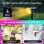 29 LED RGB Solar Spotlight Outdoor Landscape Light, IP67 Waterproof, 7 Color, 1pc