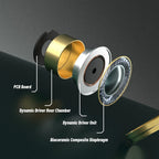 BQEYZ NI In-Ear Earphone Dynamic Driver Bio ceramic Diaphragm HiFi Earphone Gaming Earbuds with Replaceable Plugs 3.5mm+4.4mm