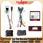 2DIN car stereo fascia panel + wiring harness adapter with CANBUS for Ducato/Boxer/Jumper 2006-2022