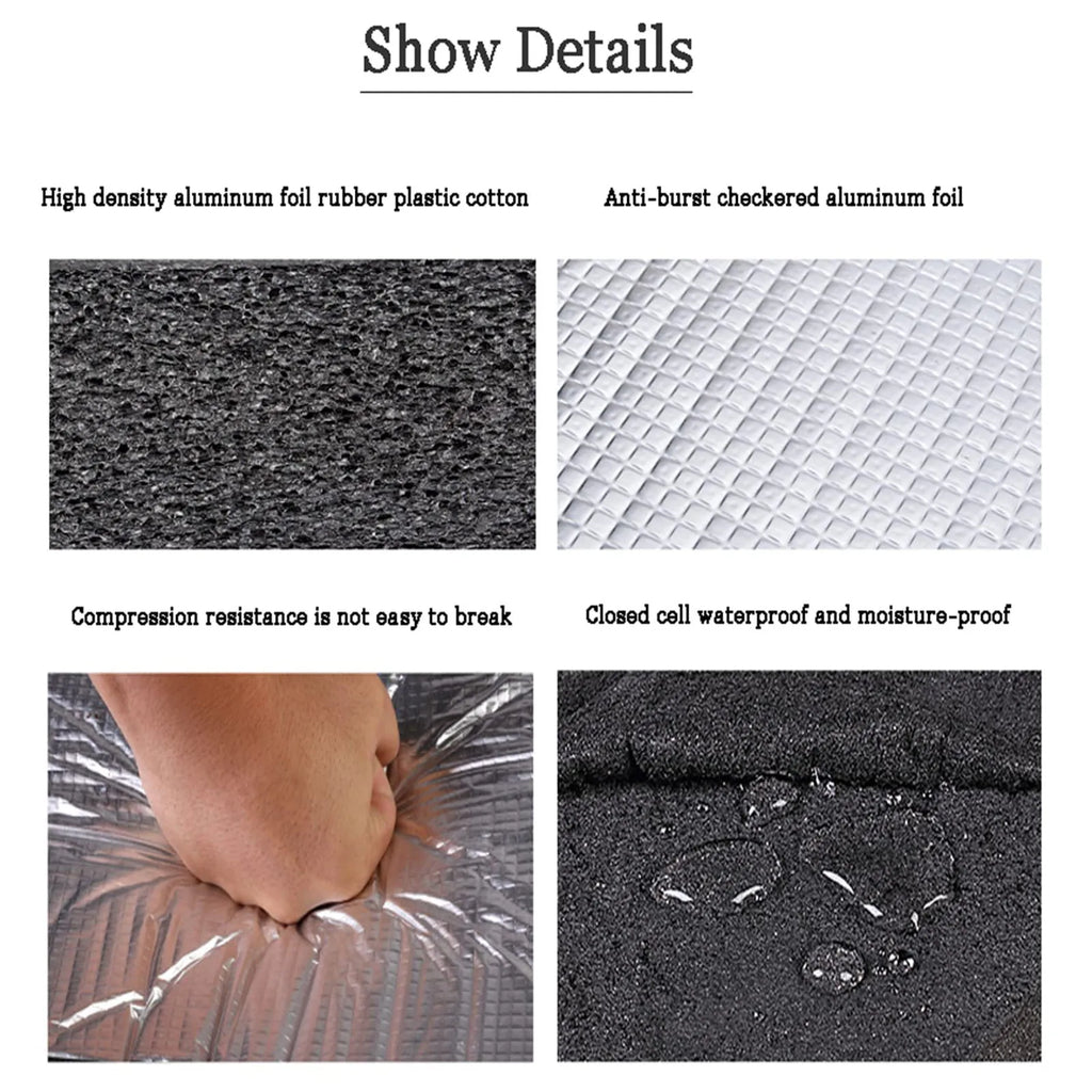 10MM Thermal Insulation Soundproof Mat Heat Barrier Foam Roll Home Wall Floor Door Acoustic Noise Reduction Warm Keeping Panel