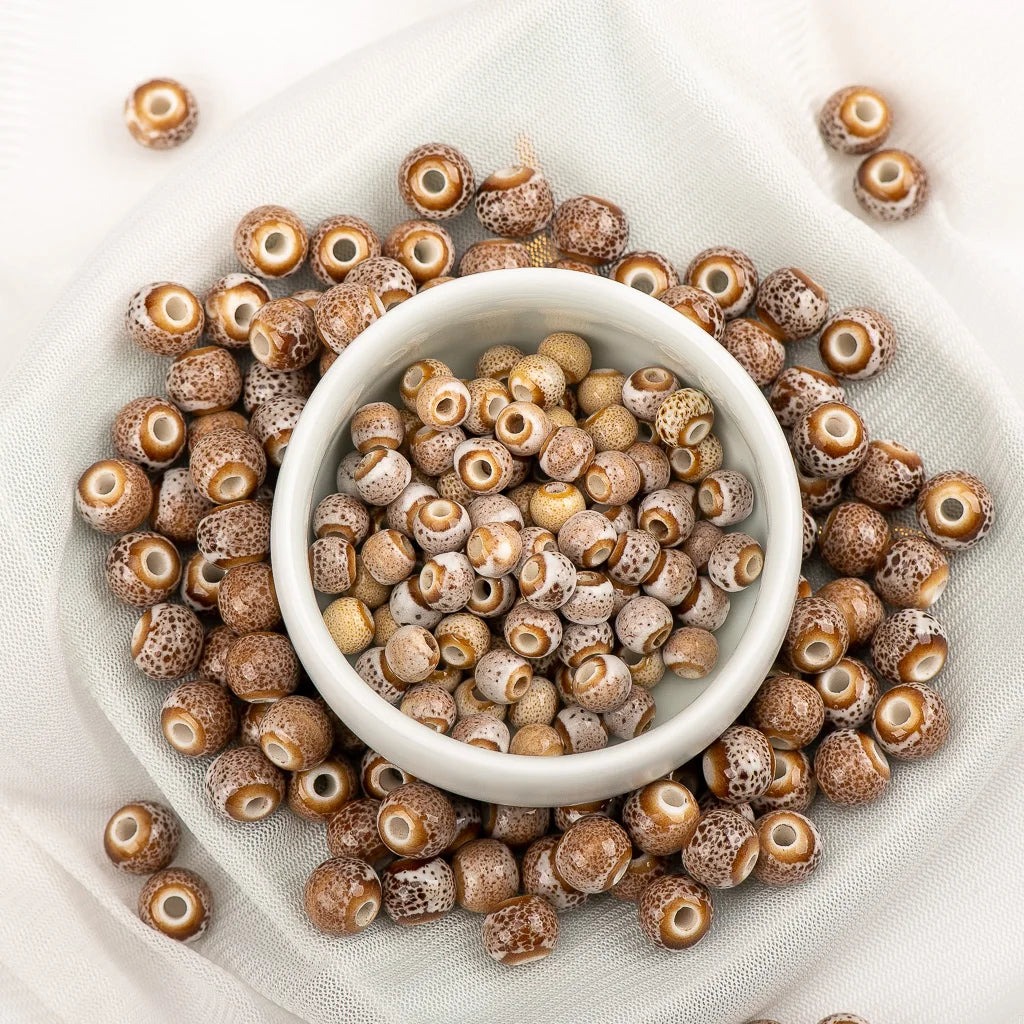 6# 8# 100pcs China Ceramic Colorful Beads Bandmade Procelain Bead For Jewelry Making #A507C