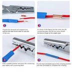 250pcs GT Copper Connecting Pipe Wire Joint Small Copper Tube Terminal Cable Lug Bootlace Ferrule Kit with Crimping Pliers