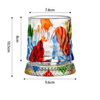 Rotating Whiskey Glass with Base 270ml Crystal Relief Tumbler Cup, Multiple Colors