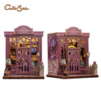 CUTEBEE Book Nook DIY Building Kit with Laser-Cut Precision Pieces 3D Wooden Puzzle  Collectible Desk Home Decor for Gift Idea