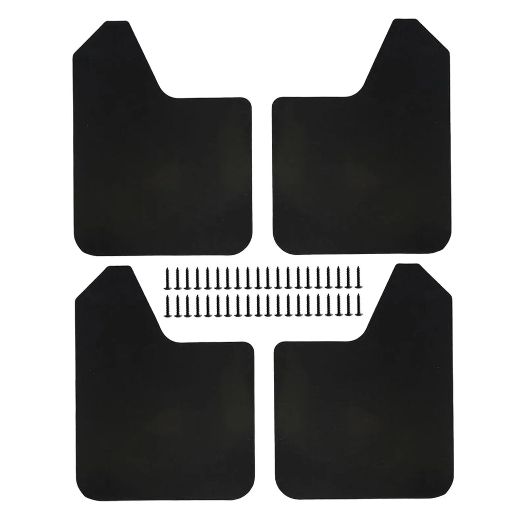 4Pieces Mudflaps Flaps Universal Exterior Parts Black Front and Rear Mudguard Mudflaps for Pickup SUV Car Truck