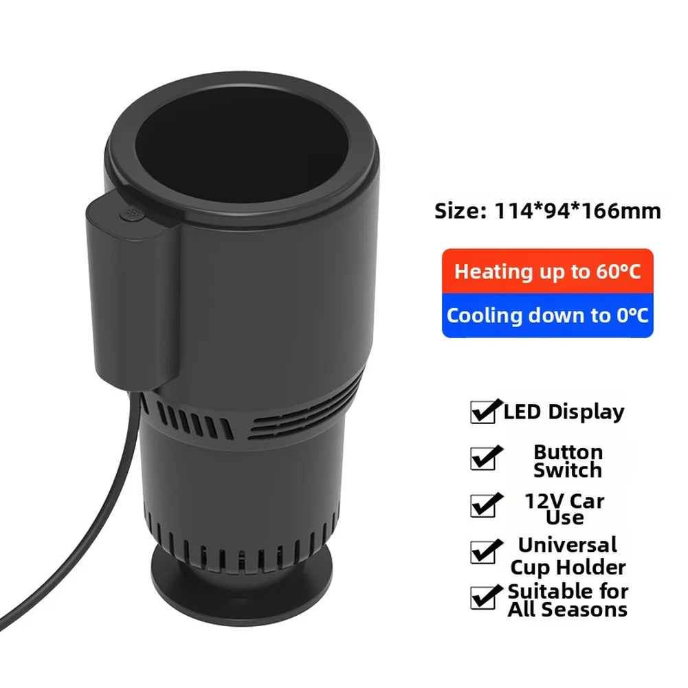 2-in-1 Intelligent Hot Cold Car Cup Holder Heating Cooling Portable Beverage Warmer Chiller For Auto Truck Office Use Accessorie