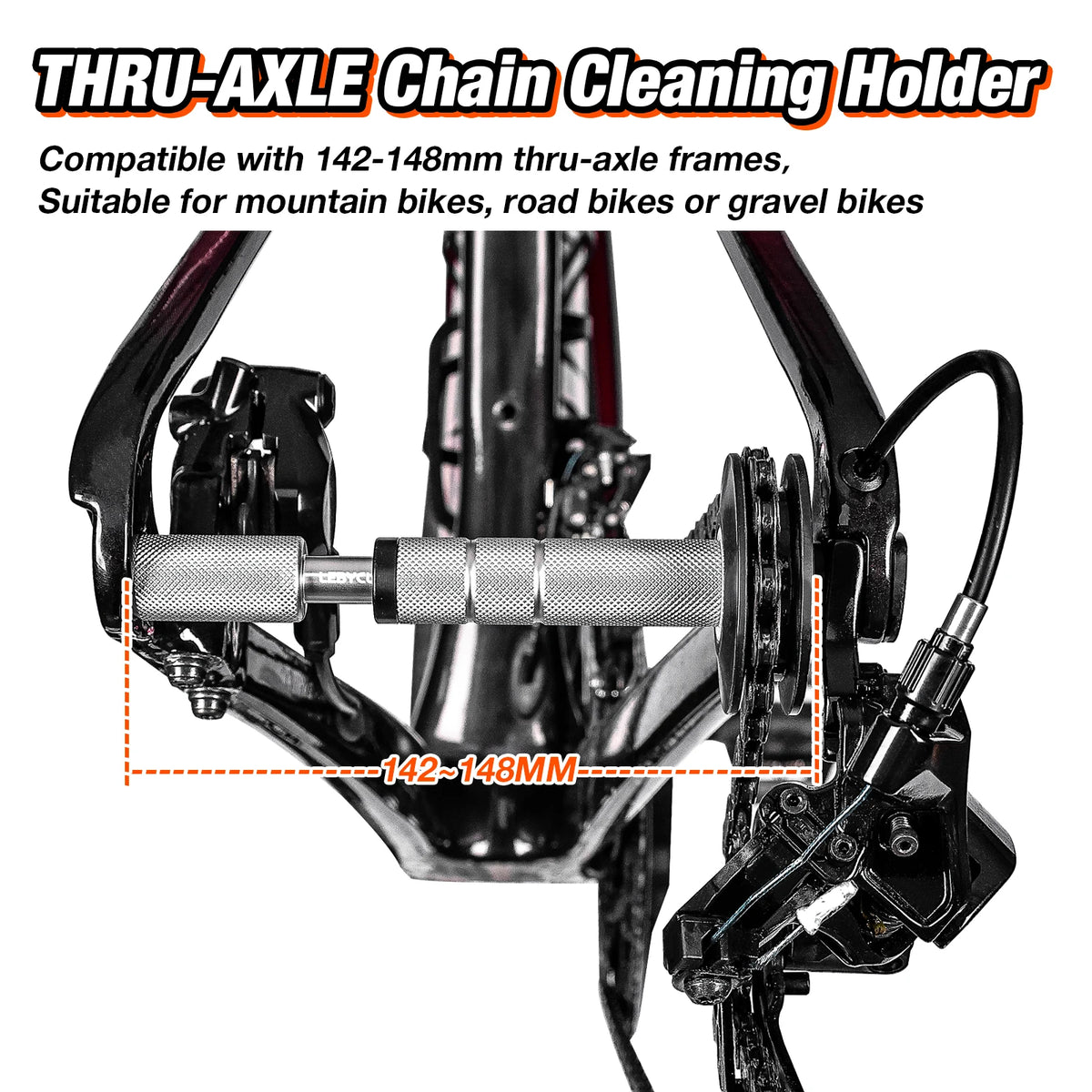 LEBYCLE MTB Road Bicycle Chain Retainer Clean Tool Bike Virtual Flywheel Chain Washer Chain Oiler Tool Washing Holder Bike Tools