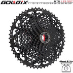 GOLDIX Black MTB Cassete 8/9/10/11/12 Speed 40/42/46/50/50T K7 8/9/10/11/12v Bicycle Freewheel Bicycle Sprocket for Shimano/SRAM