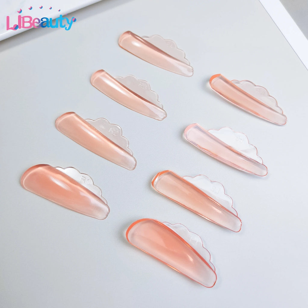 Libeauty New 4 Pairs Free Glue Silicone Eyelash Perm Rod Shield Lash Lift Pad Lifting 3D Eyelash Curler Accessories Makeup Tools