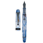 Asvine V126 Vacuum Filling Fountain Pen EF/F/M/ Stub 1.1 Nib, Transparent Brown/ Matte Gray, White Acrylic Writing Gift Set