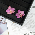 "Resin Coated Natural Dried Phalaenopsis Orchid Flowers - DIY Craft Supplies for Jewelry Making (Earrings/Brooch) Real Preserved