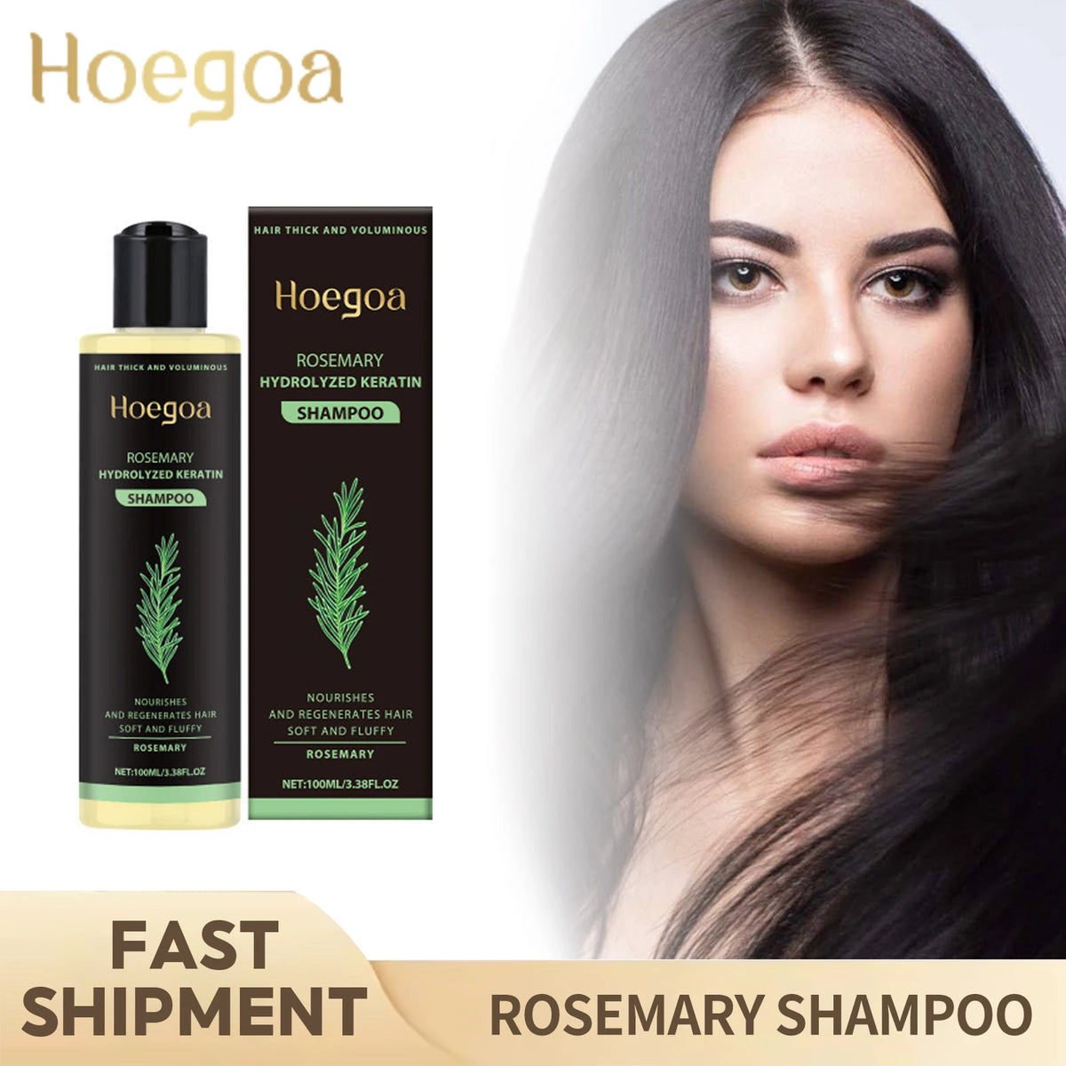 Rosemary Shampoo Hair Growth Deep Cleansing Scalp Anti Dandruff Oil Control Strengthening Root Nourish Hair Volumizing Shampoo