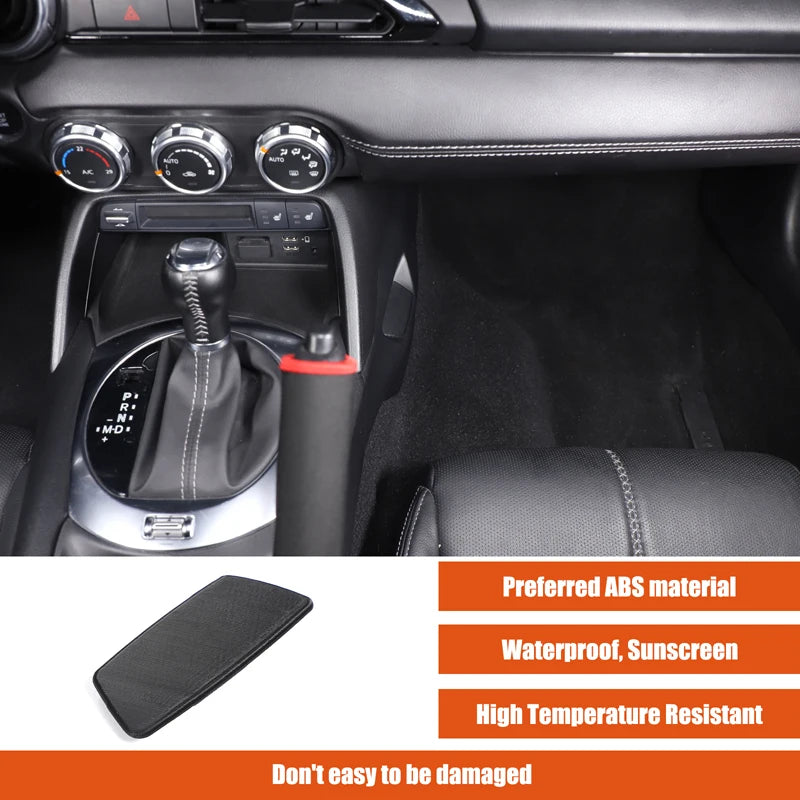 LHD RHD for Mazda MX-5 ND 2016-2024 Passenger Cup Holder Hole Protective Cover Car Interior Protective Accessories ABS Black