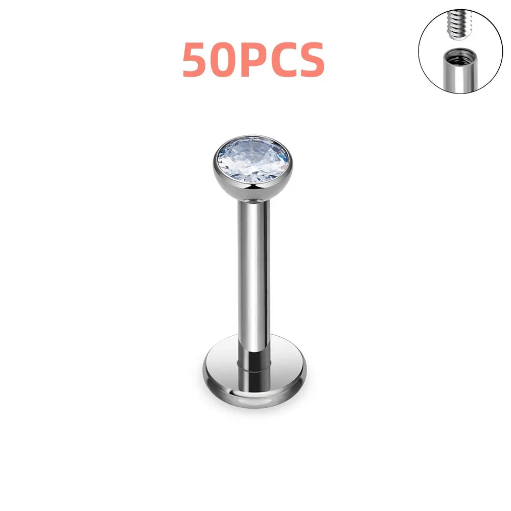 Silver 50PCS / 1.2x10x3mm