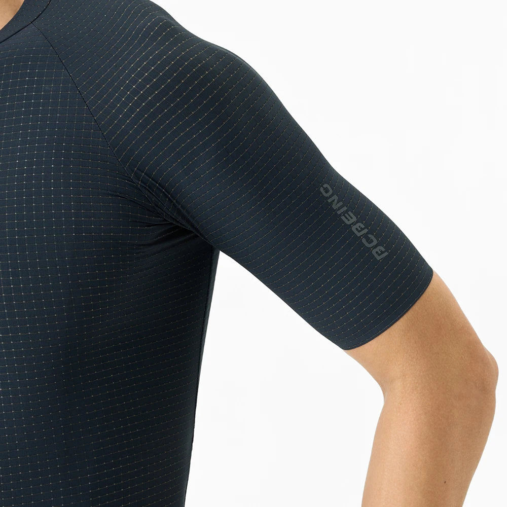 BCBE-ING Men's Aero Cycling Jersey Short Sleeve Lightweight Breathable Race Fit, Black/White