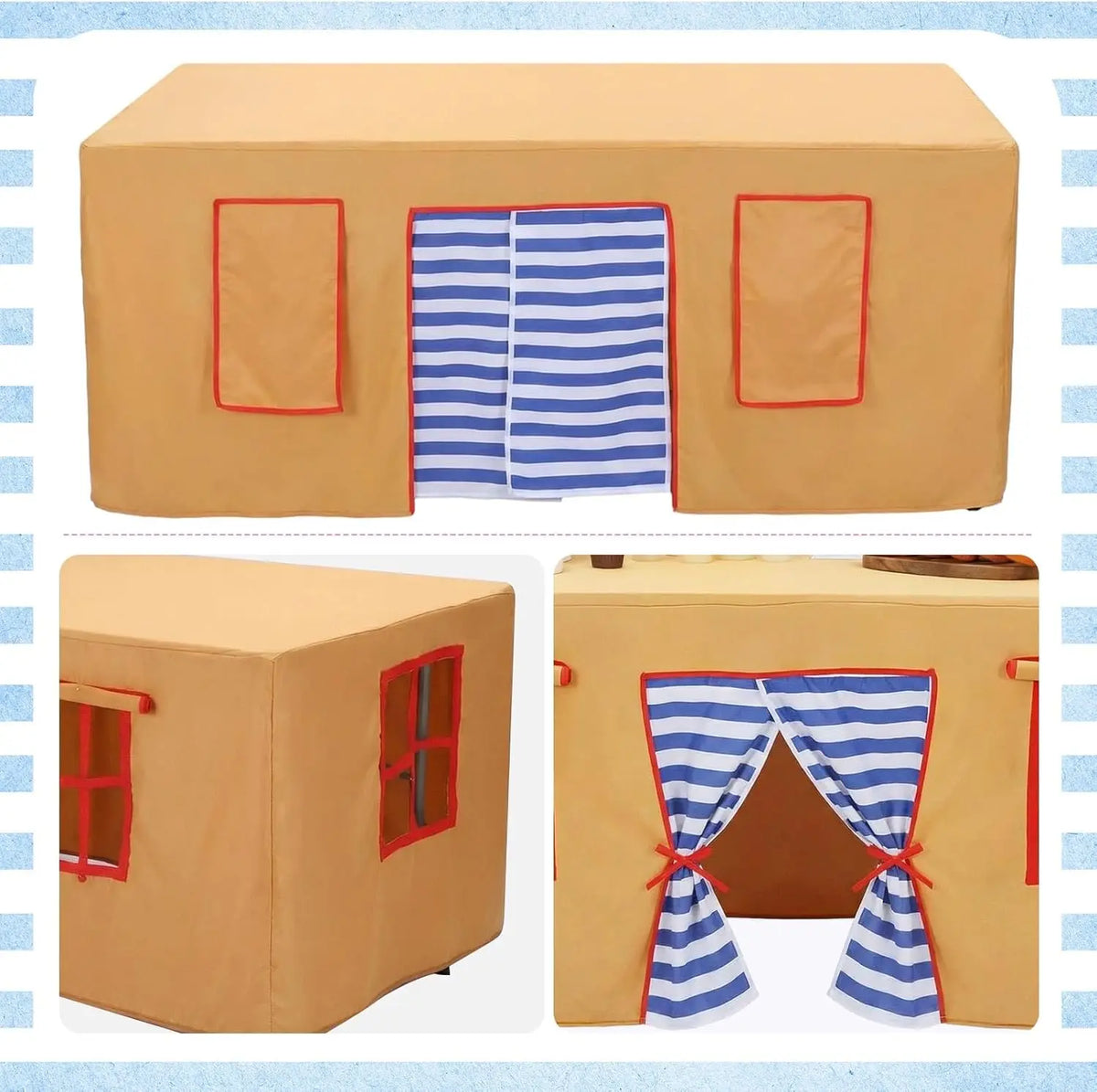 Kids Tablecloth Tent Cover 300x230cm (10ft x 7.5ft) Castle Play Table Cover