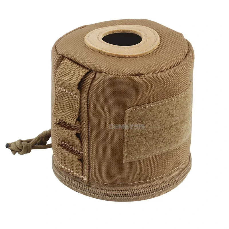 Portable Toilet Paper Roll Holder MOLLE Pouch for Hiking Camping, Black/Camo/Tan