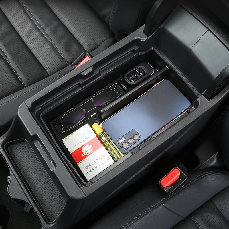 For Honda CRV 2023 2024 2025 CR-V 6th Gen Hybrid Car Central Armrest Storage Box Organizer Container Tray Case Accessories