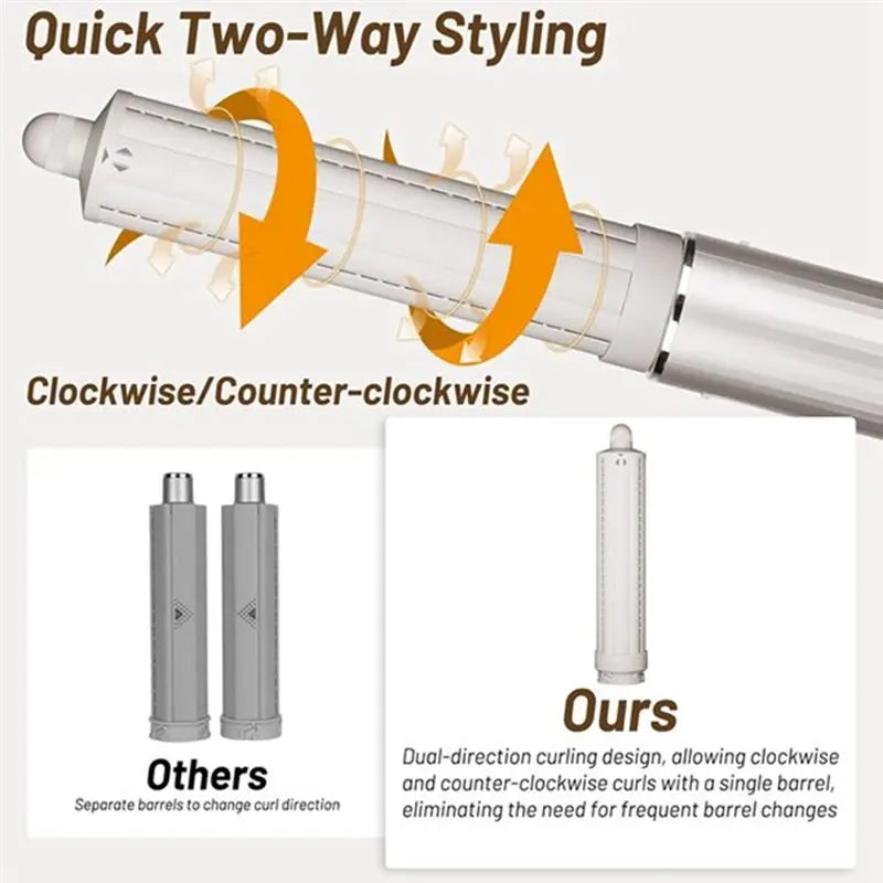 Long Barrel Curling & Large Round Volumizing Brush Attachment for Shark FlexStyle HD400