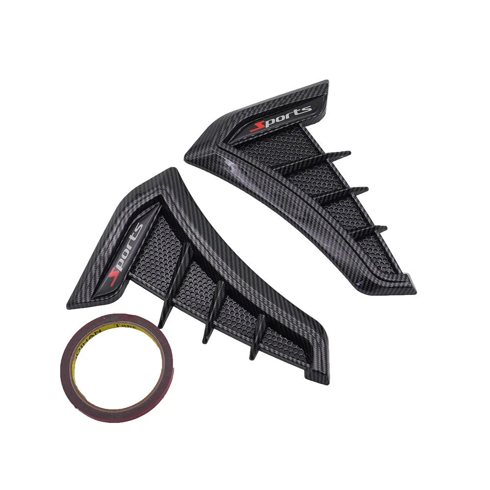 Vent Cover Fender Hood Air Flow Intake Trim Car Side  Exterior Accessories Wing Decals Ventilation Sticker Modified Styling 2pcs