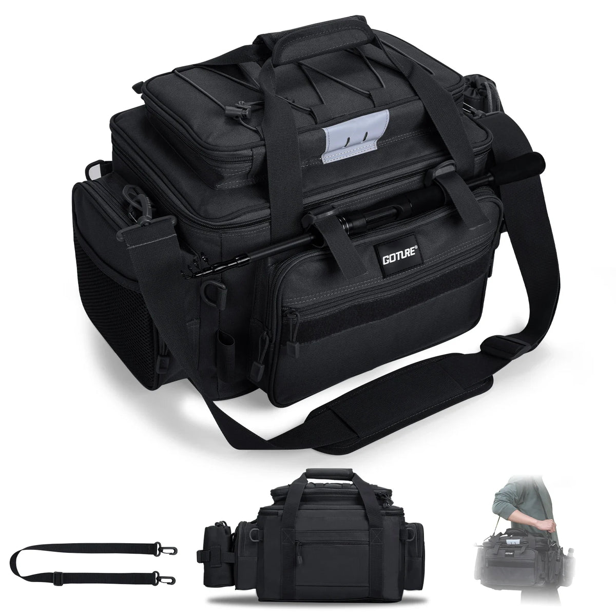 Goture 53*30*29 Outdoor Waterproof Fishing Bag Cycling Sports Storage Shoulder Bag Large Capacity Hunting Tactical Soft Bag
