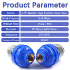 1/2" 40μm Prefilter 16mm Pacifier Garden Taps Faucet Filter Quick Connector 316 Stainless Steel Screen Irrigation Hose Adapter