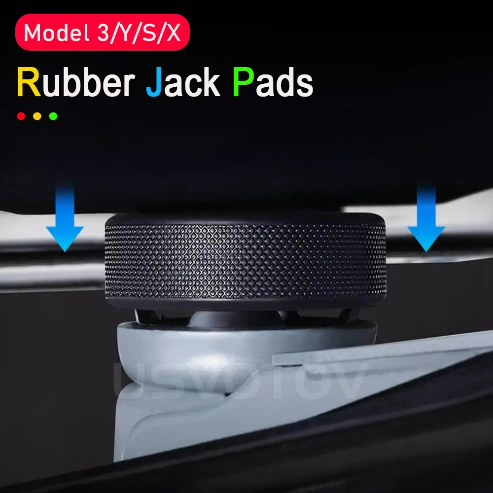 4pcs Lifting Jack Pad for Tesla Model 3/S/X/Y/Y Juniper Heavy Duty Rubber Lift Pucks Accessories for Tesla Vehicles 2013 to 2026