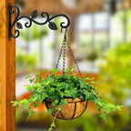 2pcs Rustic Wrought Iron Wall Bracket Plant Hooks, Metal Hangers For Hanging Indoor Outdoor Plants, Flower Pots, Bird Feeders,