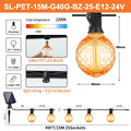 15m Cable 25 Bulbs