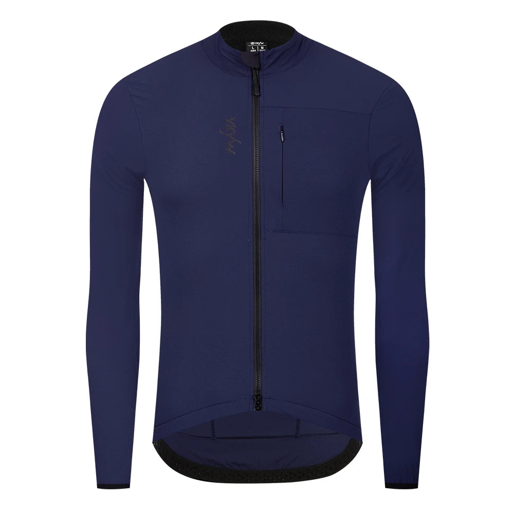 YKYWBIKE Men's 10-20°C  Cycling Jacket Waterproof Windproof Bicycle Windbreaker Warmth Fleece Road Bike Jacket Cycling Clothing