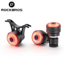 ROCKBROS Bicycle Handlebar End Lights IPX6 Bike Rear Light 5 modes Bike Lamp Intelligent Brake Sensor Safety Night Riding