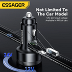 Essager 105W Digital Display Fast Car Charger For iPhone 15 14 pro MacBook USB A C Quick Charger For Xiaomi Samsung OPPO